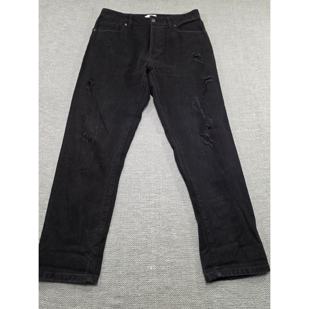Forever 21 Premium Black Distressed Denim Jeans Womens Size 29‎